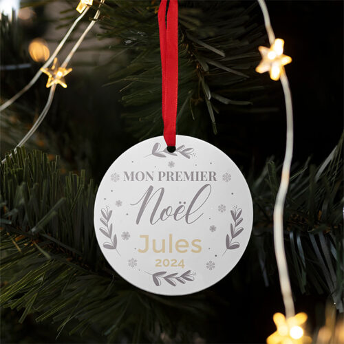 Ornement de Noël Rond - Mon premier Noël – Image 2