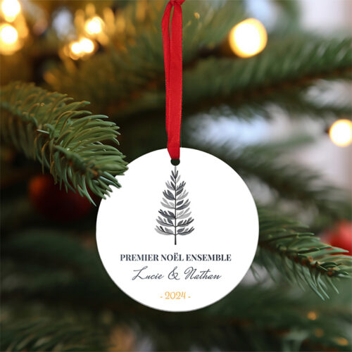 Ornement de Noël Rond - Premier Noël ensemble – Image 2