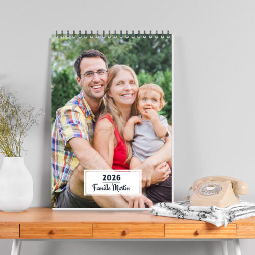 Le Calendrier mural format A4 - Calendrier Famille 13 pages avec reliure – Image 2