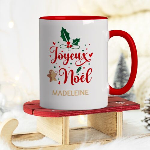 Mug rouge personnalisé - Joyeux Noël – Image 2