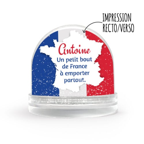 Boule à neige personnalisable - La France !