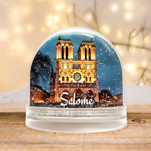 Boule à neige personnalisable - Notre-Dame de Paris – Image 2