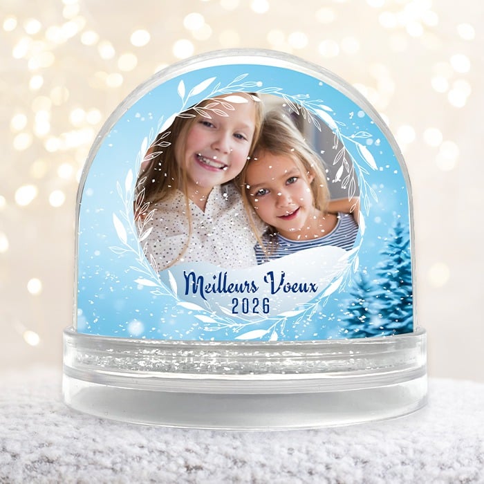 Alternative view of Boule à neige personnalisable - Meilleurs Voeux avec photo