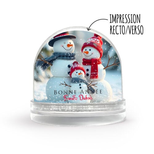 Boule à neige personnalisable - Bonne année 2025