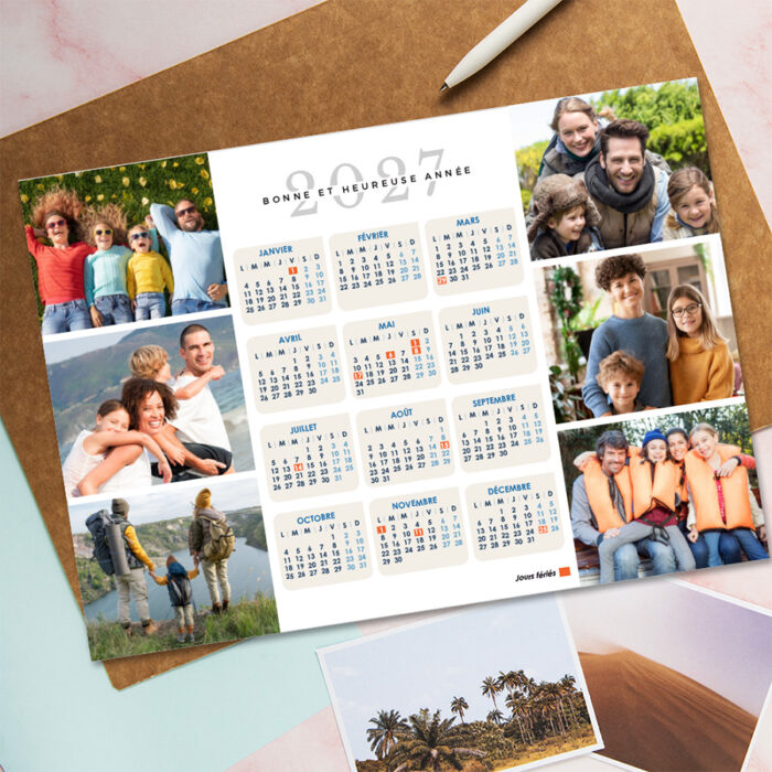 Alternative view of Calendrier format A3 paysage personnalisé - Familiale