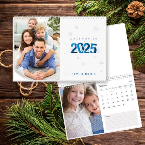 Calendrier mural format A4 paysage- Calendrier 2025 avec photos de 13 pages avec reliure – Image 2