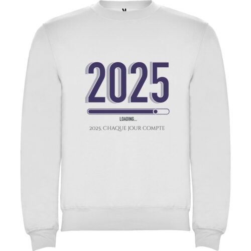 Sweat blanc - 2025, chaque jour compte