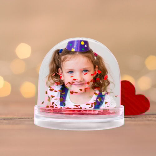 Boule anniversaire coeurs personnalisable 2 faces - Joyeux anniversaire photo – Image 2