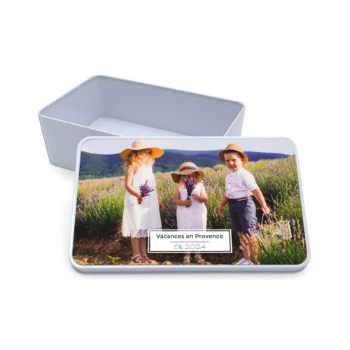 Boîte métal rectangulaire - Souvenirs de vacances