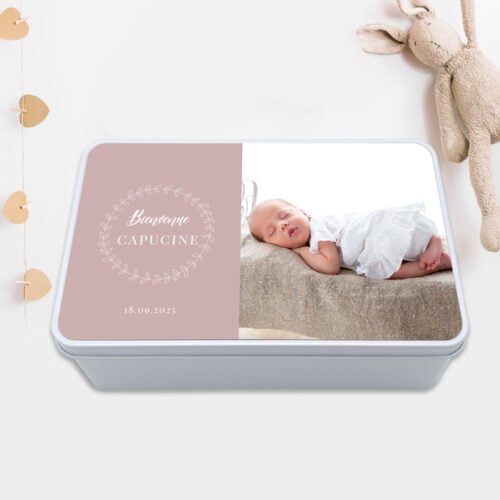 Boîte métal rectangulaire - Souvenirs de naissance – Image 2
