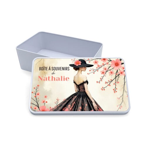 Boîte métal rectangulaire - Boîte à souvenirs