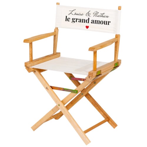Chaise de réalisateur - Le grand amour avec prénoms