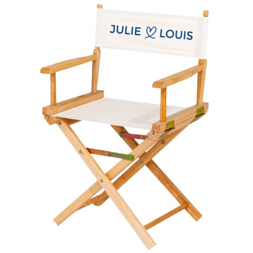 Chaise de réalisateur - Prénoms avec coeur