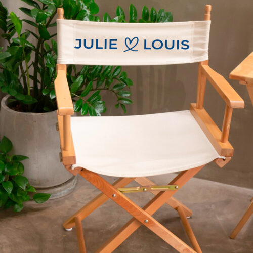 Chaise de réalisateur - Prénoms avec coeur – Image 3