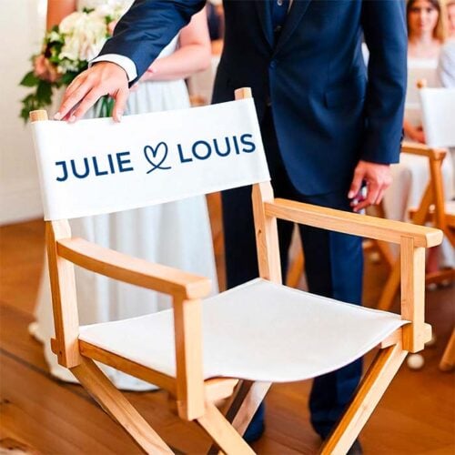 Chaise de réalisateur - Prénoms avec coeur – Image 2
