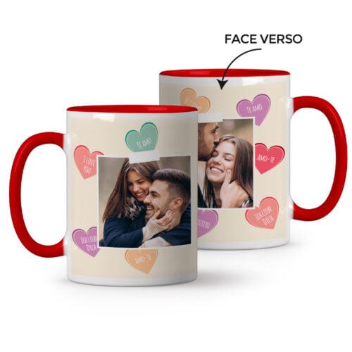 Mug rouge personnalisé - Le langage de l'amour