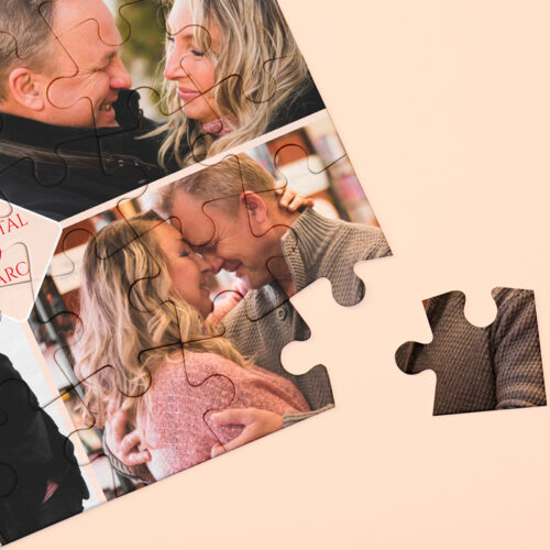 Puzzle personnalisé - 4 photos, un cœur...<br> <strong>120 pièces</strong> – Image 2