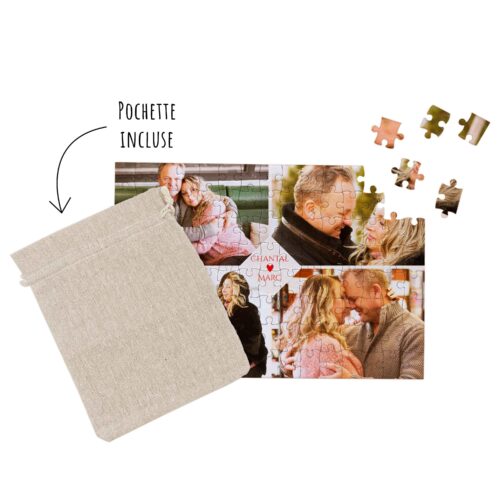 Puzzle personnalisé - 4 photos, un cœur...<br> <strong>120 pièces</strong> – Image 3