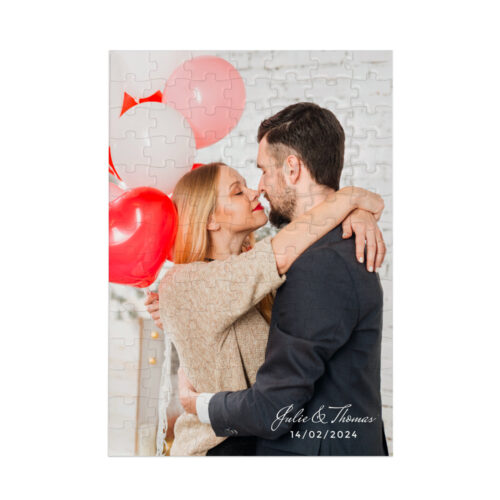 Puzzle personnalisé - Saint Valentin photo verticale<br> <strong>120 pièces</strong>