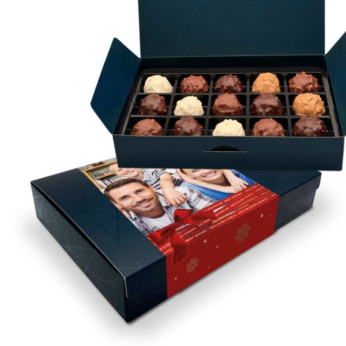 Boîte d'assortiment de 15 rochers personnalisable - Meilleurs Voeux en plusieurs langues
