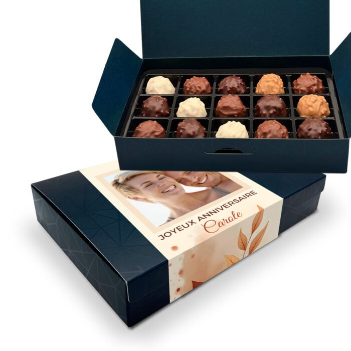 Boîte d'assortiment de 15 rochers personnalisable - Joyeux anniversaire photo