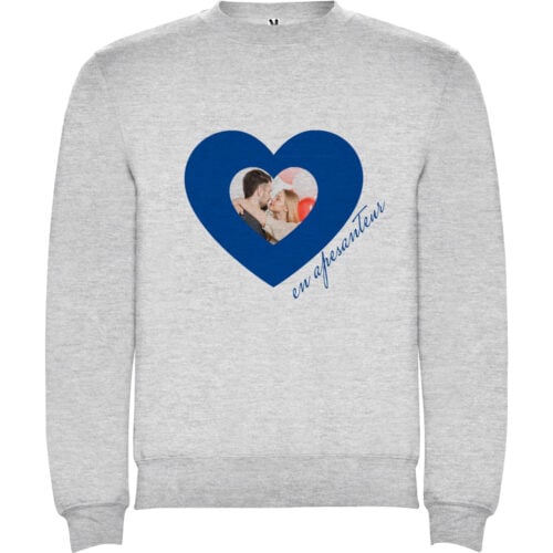 Sweat gris - En apesanteur avec photo