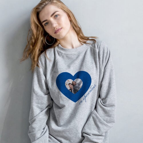 Sweat gris - En apesanteur avec photo – Image 2