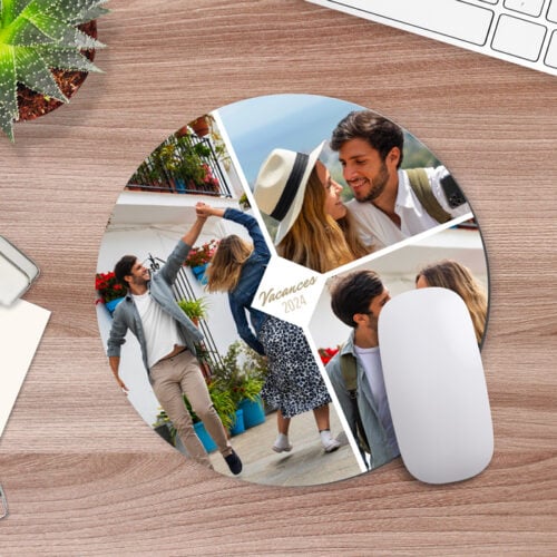 Tapis de souris - Multiphotos de vacances <br> <strong>  ⌀ 20 cm </strong> – Image 2