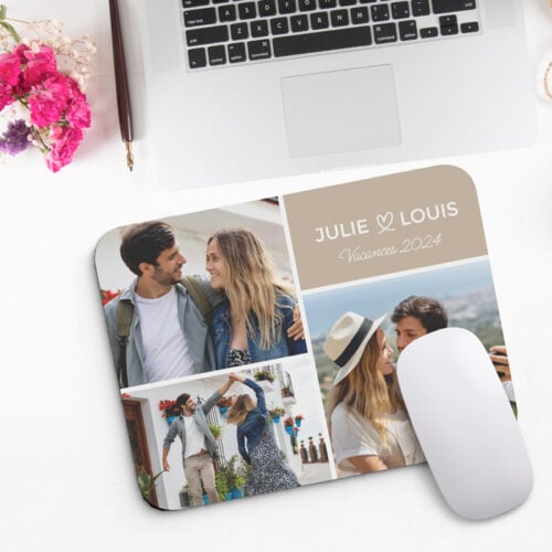 Tapis de souris rectangulaire - Photos de vacances  <br> <strong>  23,4 x 19,1 cm </strong> – Image 2