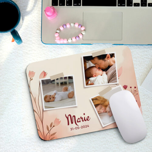 Tapis de souris rectangulaire - Photos polaroid  <br> <strong>  23,4 x 19,1 cm </strong> – Image 2