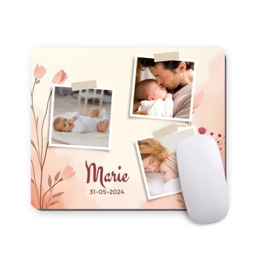 Tapis de souris rectangulaire - Photos polaroid  <br> <strong>  23,4 x 19,1 cm </strong>