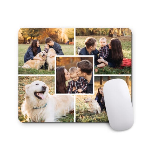 Tapis de souris rectangulaire - Multiphotos  <br> <strong>  23,4 x 19,1 cm </strong>