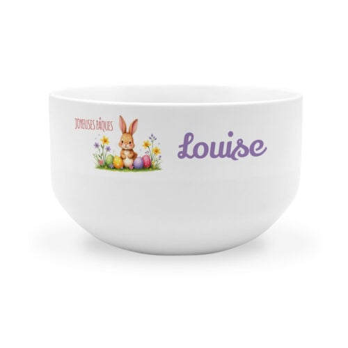 Bol personnalisé - Lapin Joyeuses Pâques avec prénom