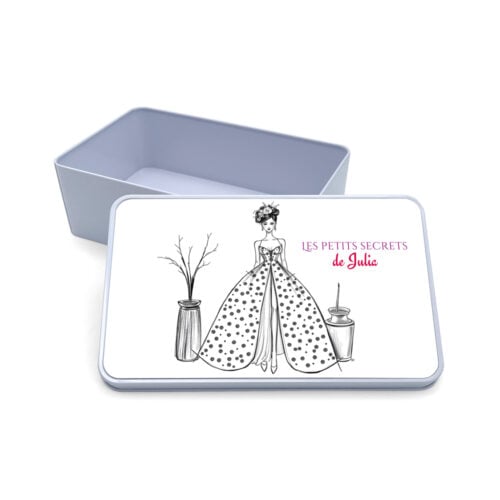 Boîte métal rectangulaire - Les petits secrets