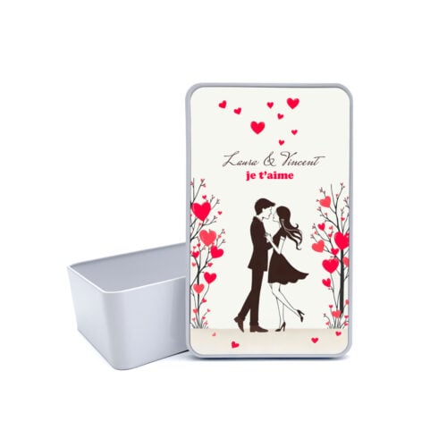 Boîte métal rectangulaire - Je t'aime