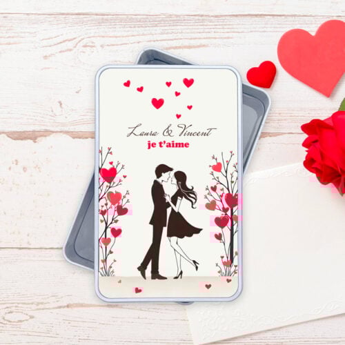 Boîte métal rectangulaire - Je t'aime – Image 2