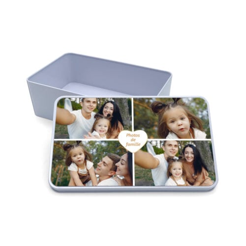 Boîte métal rectangulaire - Photos de famille