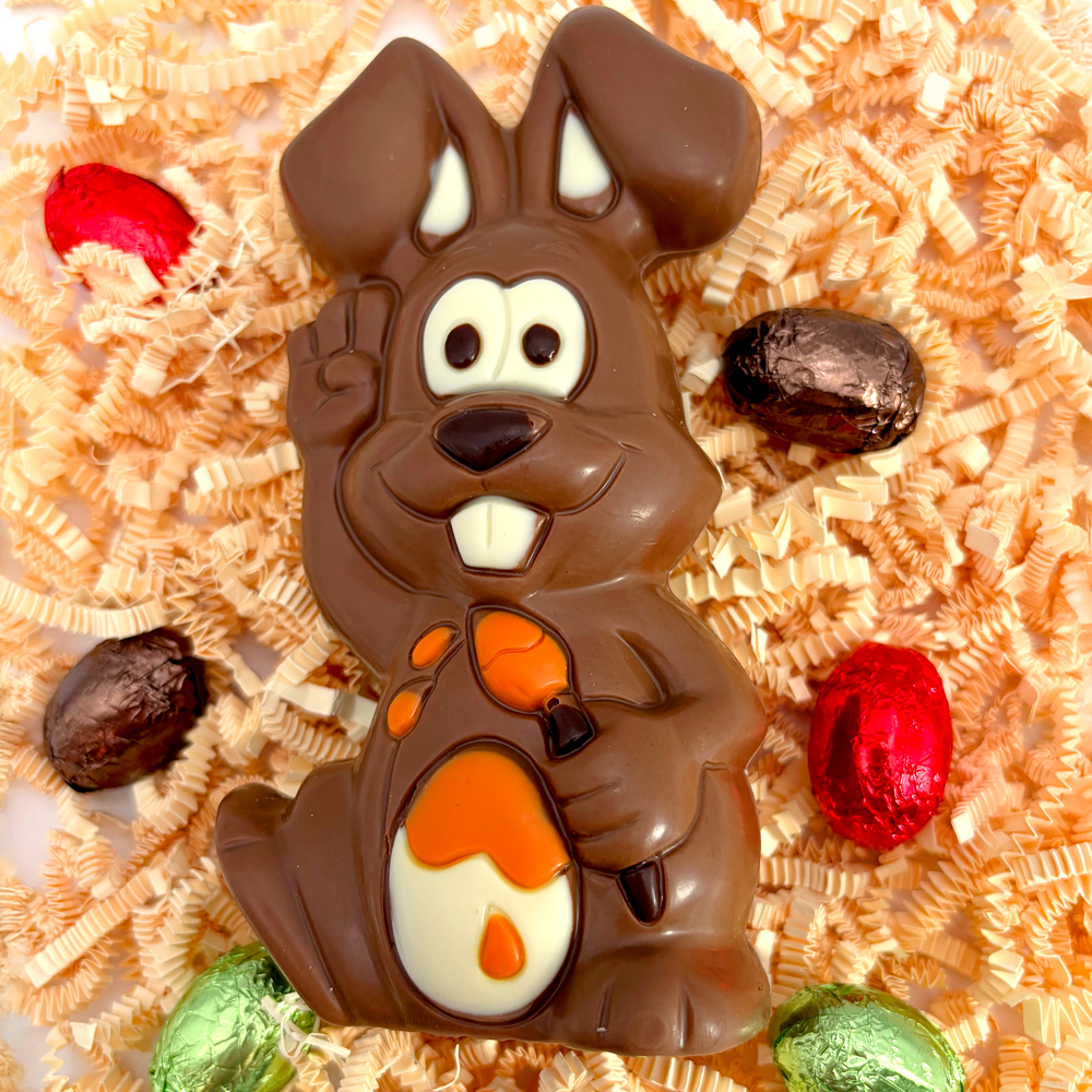 Boîte de Pâques métal rectangulaire - Lapin voiture + Gourmandises – Image 3