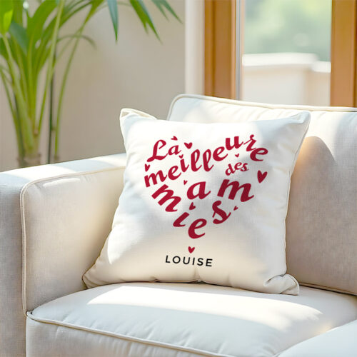 Coussin blanc - La meilleure des Mamies – Image 2