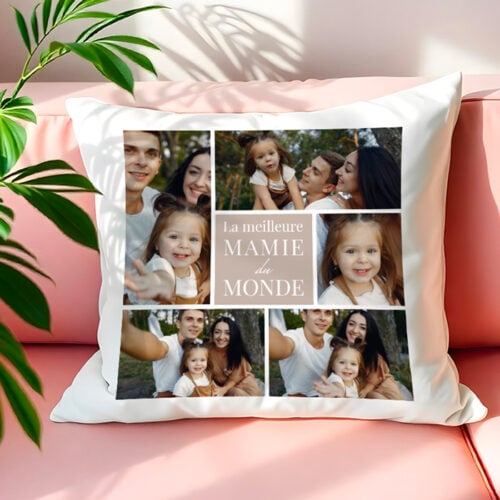 Coussin blanc - La meilleure Mamie du monde – Image 2