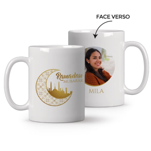 Mug blanc personnalisé - Ramadan Mubarak