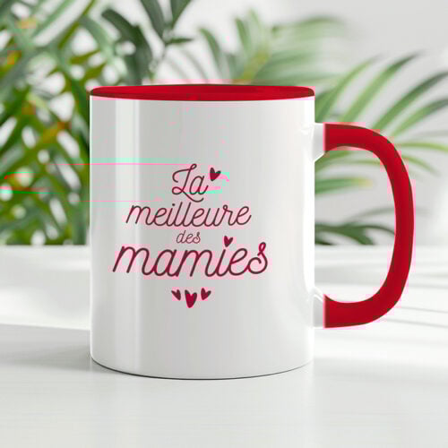 Mug rouge personnalisé - La meilleure des Mamies – Image 2