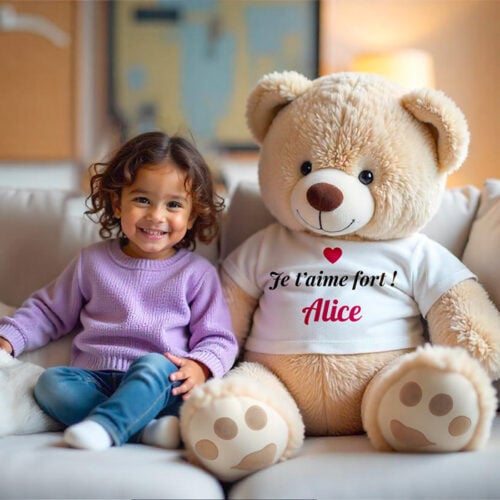 Sammy le grand ours en peluche - Je t'aime fort <br> <strong>100 cm </strong> – Image 2