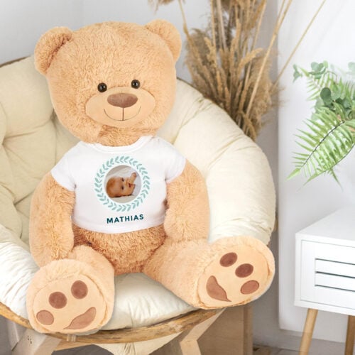 Sammy le grand ours en peluche - Couronne avec photo <br> <strong>100 cm </strong> – Image 2