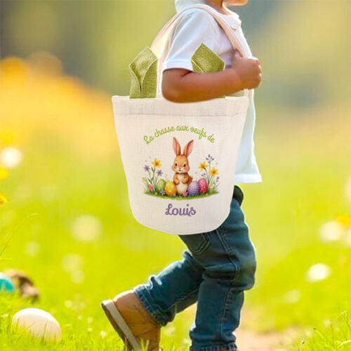 Panier de Pâques personnalisé - La chasse aux oeufs – Image 2