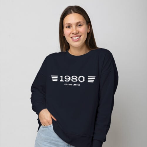 Sweat bleu - Edition spéciale année de naissance – Image 2