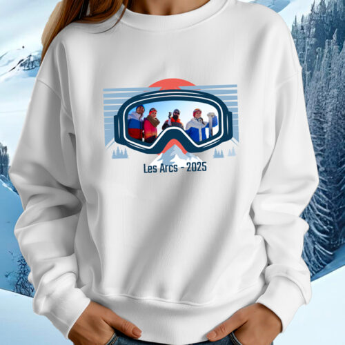 Sweat blanc - Ski 2025 avec photo – Image 2