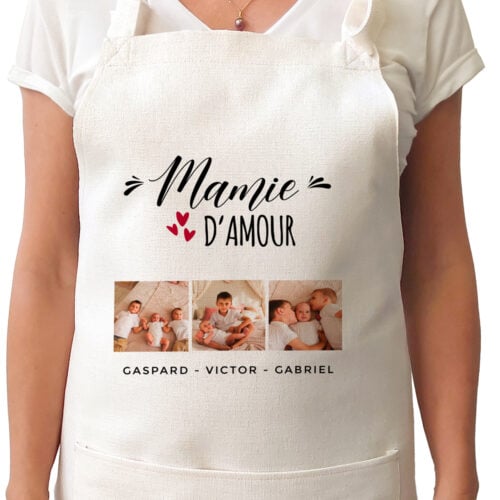Tablier - Mamie d'amour avec photos