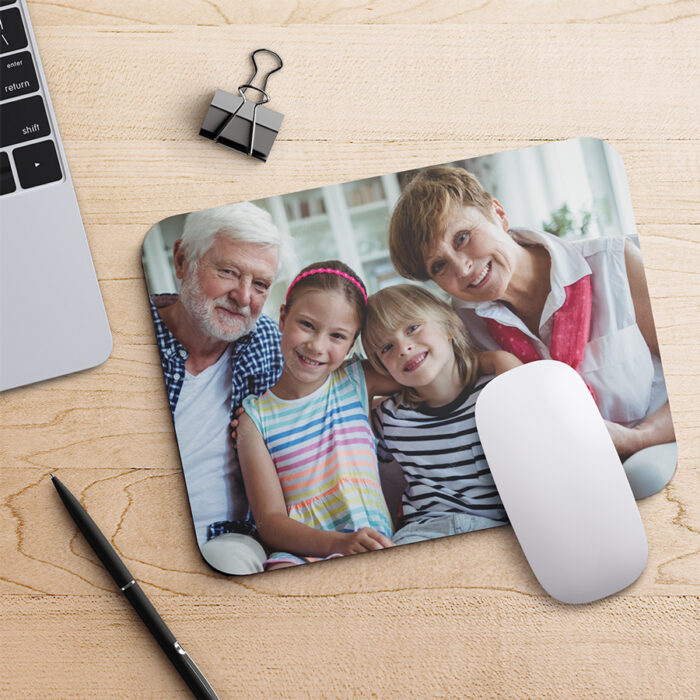 Alternative view of Tapis de souris rectangulaire - Avec photo  <br> <strong>  23,4 x 19,1 cm </strong>