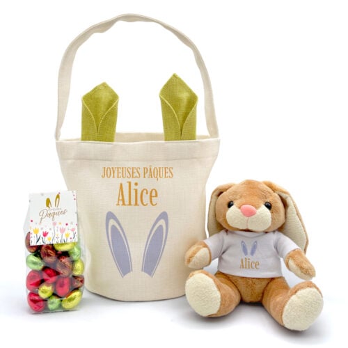 Pack de Pâques personnalisé - Oreilles de lapin